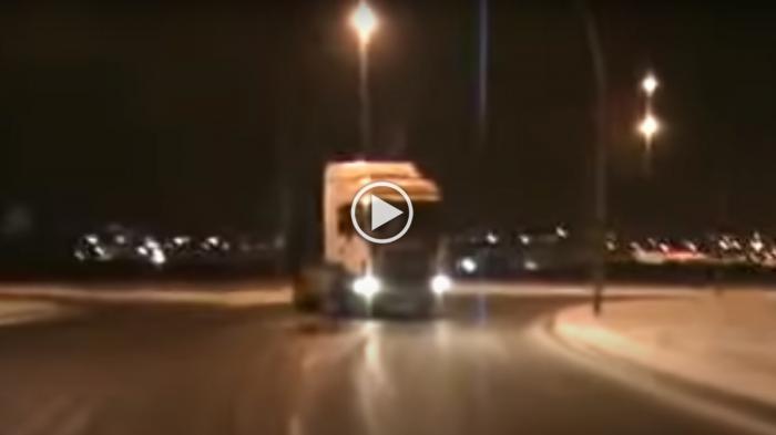 Ντριφτάρει με Scania 9 τόνων [video]